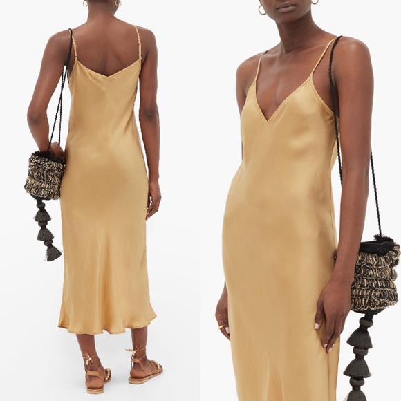 Mes Demoiselles Dresses & Skirts - Mes Demoiselles Lolita Dress in Metallic Gold Midi